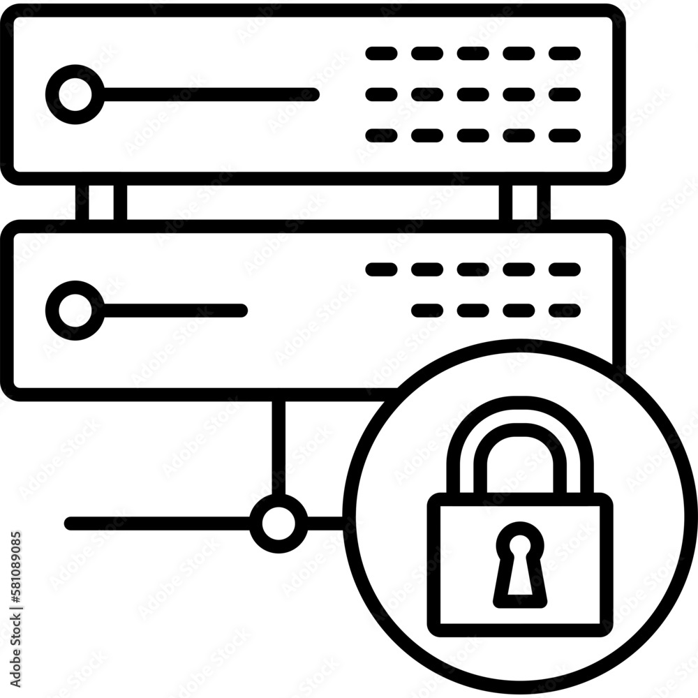 Server Lock Icon Server Lock Icon