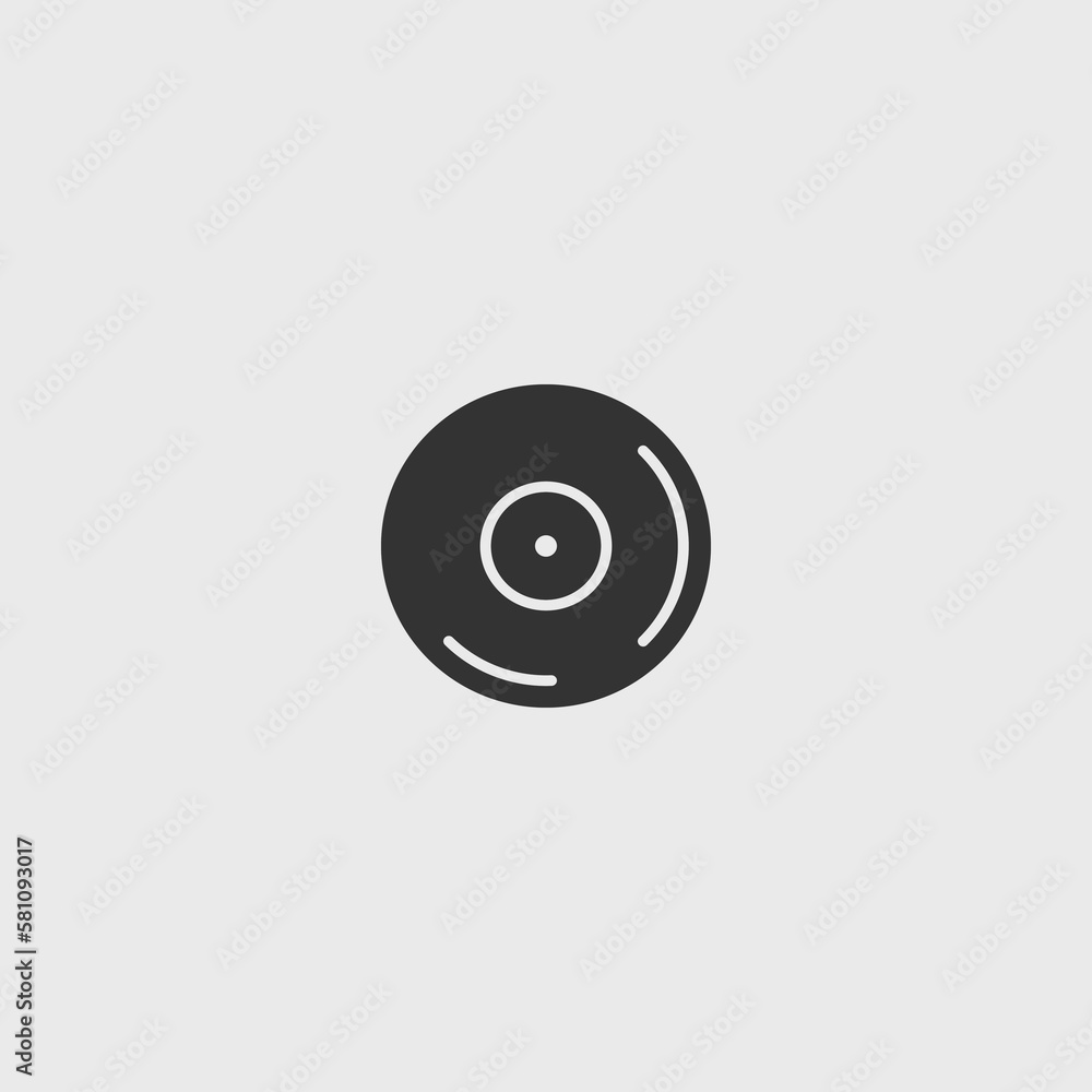 Compact disk vector icon illustration sign Compact disk vector icon illustration sign