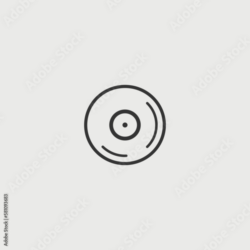 Compact disk vector icon illustration sign