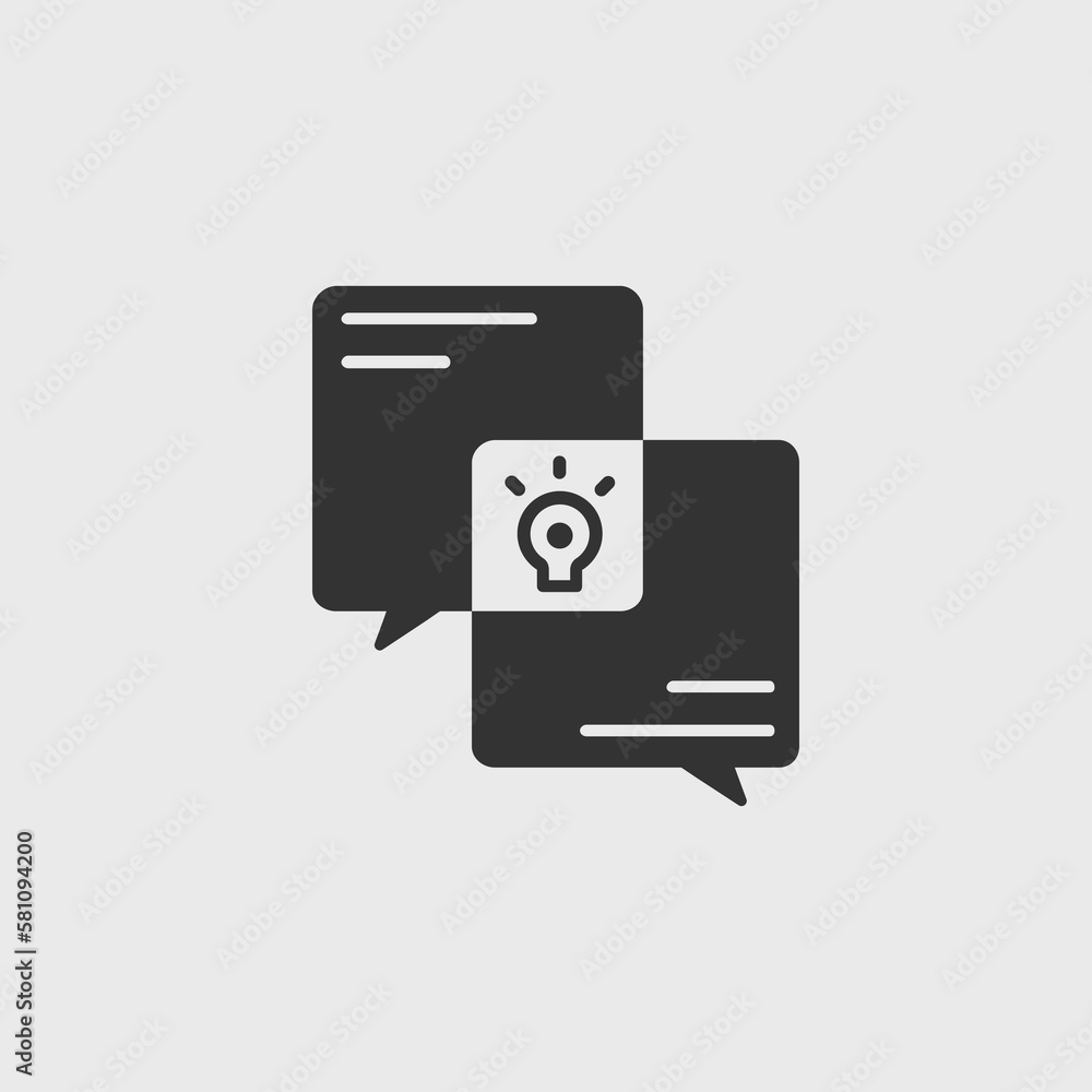 Conversation idea vector icon illustration sign Conversation idea vector icon illustration sign