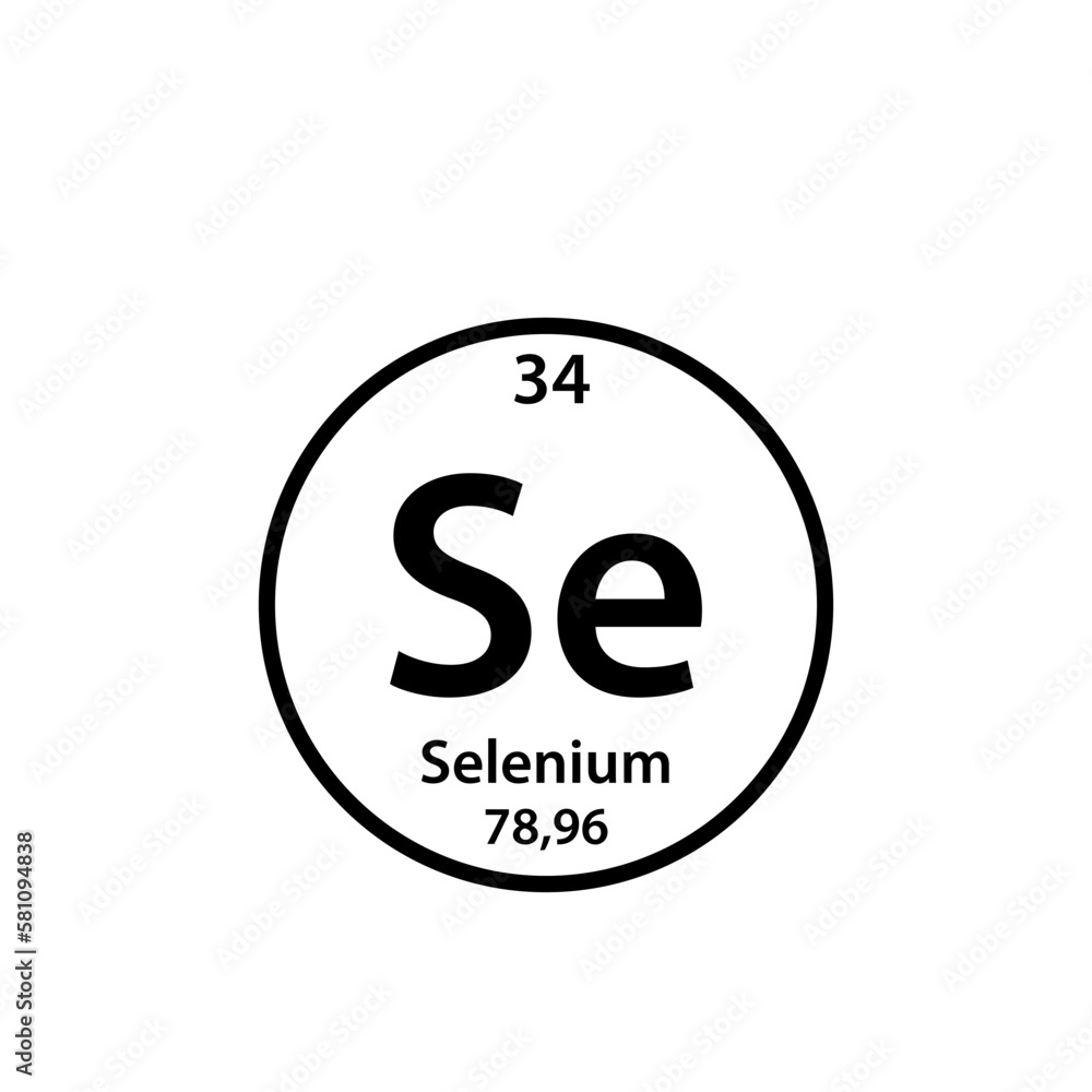 Selenium element periodic table icon vector logo design template Selenium element periodic table icon vector logo design template