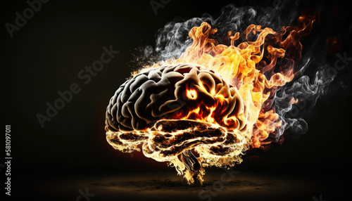 a brain on fire and pain, generative ai