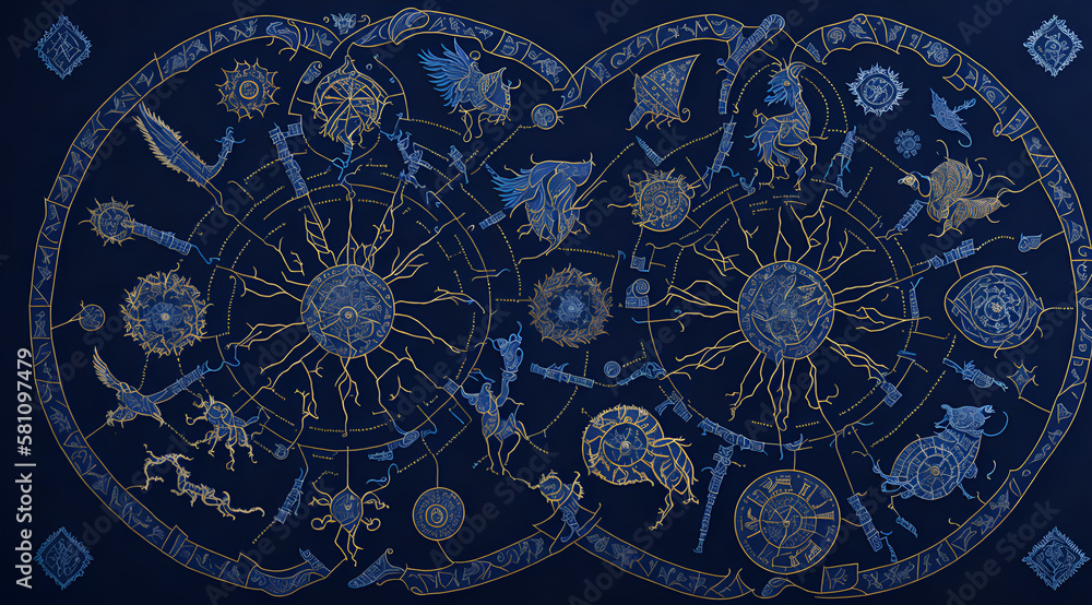 A paper mosaic of the zodiac signs, each one intricately crafted to represent the World Day of Astrology.