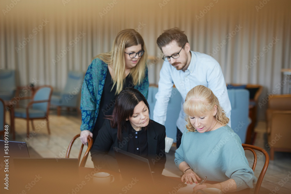 People talking during business meeting People talking during business meeting