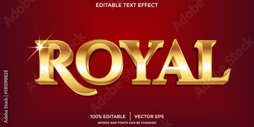 Royal gold text effect editable luxury and elegant text style