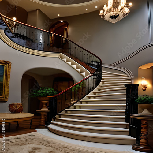 staircase in the hotel