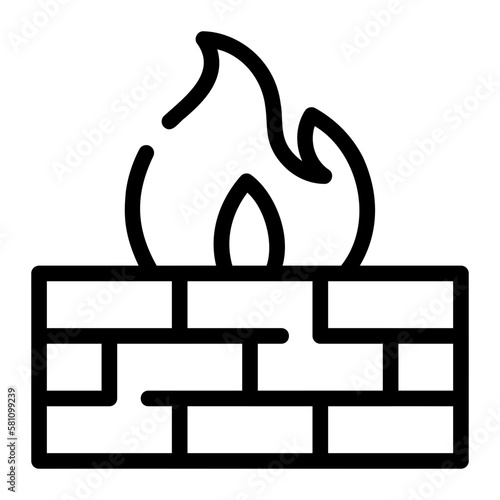 firewall line icon
