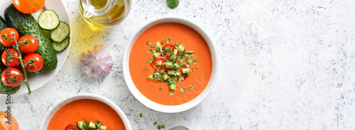 Bild auf Leinwand Tomato Gazpacho soup