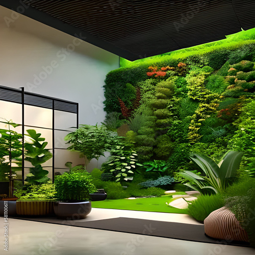 modern house in a garden