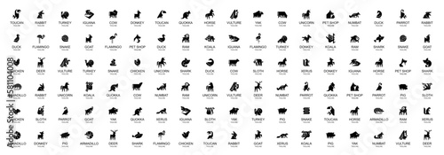 Slika na platnu Animals logos collection