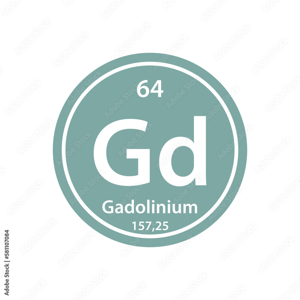 Gadolinium element periodic table icon vector logo design template Gadolinium element periodic table icon vector logo design template
