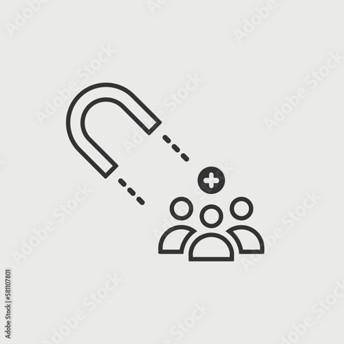customer_marketing_attraction vector icon illustration sign
