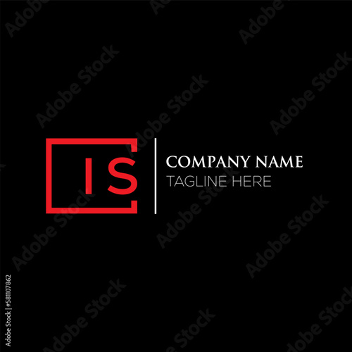 IS letter logo design on black background. IS creative initials letter logo concept. IS letter design. IS letter design on black background. IS logo vector.
