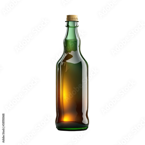 beer bottle isolated on white