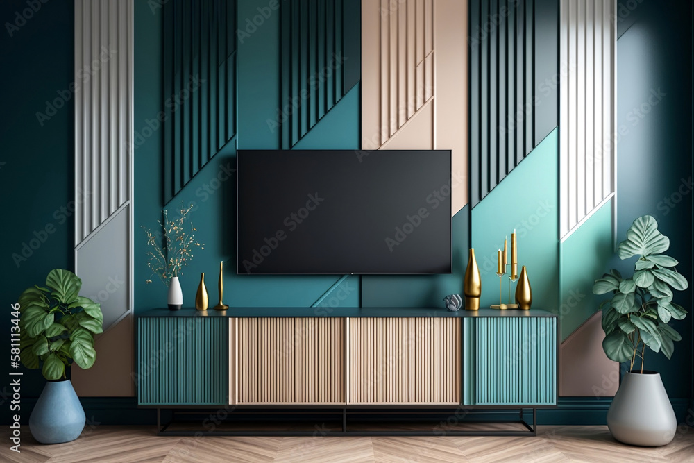 aesthetic tv room, generative ai aesthetic tv room, generative ai