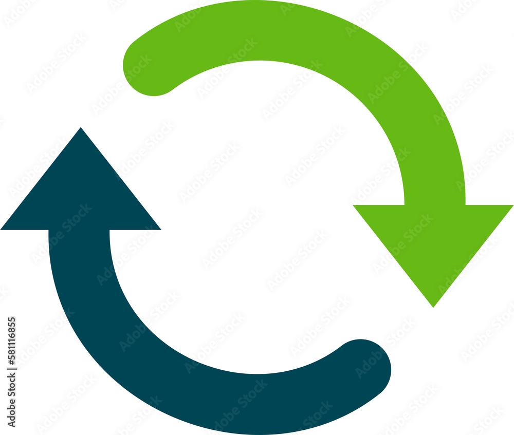 Flat icons for recycle spin, recycle , update , reload , refresh icon Flat icons for recycle spin, recycle , update , reload , refresh icon