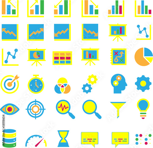 cons, data, statistics, research, for design, add colors according to user needs.