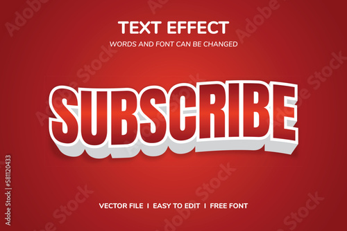 Subscribe, Modern Text Effect