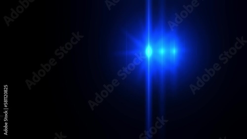 A strobe-light police flasher in the centre of the black screen.