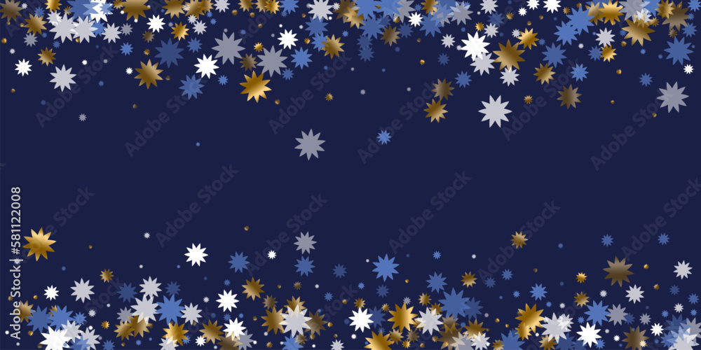 Decorative Christmas star holiday background graphic design. Gold blue white shiny Decorative Christmas star holiday background graphic design. Gold blue white shiny