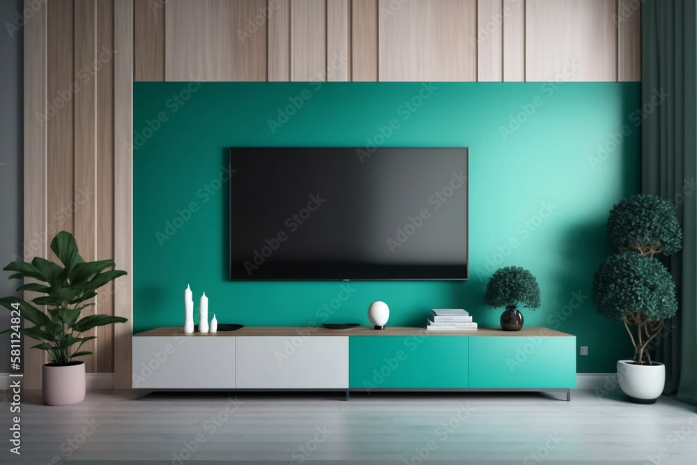 aesthetic tv room, generative ai aesthetic tv room, generative ai