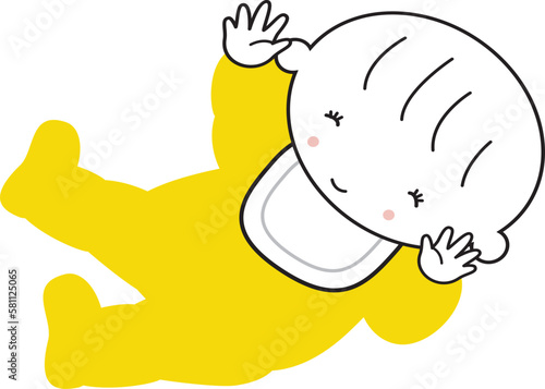 転がる赤ちゃん