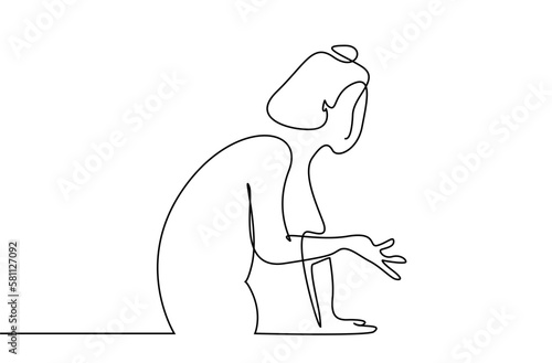 woman asking questions options choice and  a little angry. teacher asks the student a question and waits for an answer.