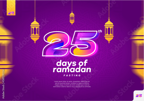 25th day of Ramadan fasting poster.