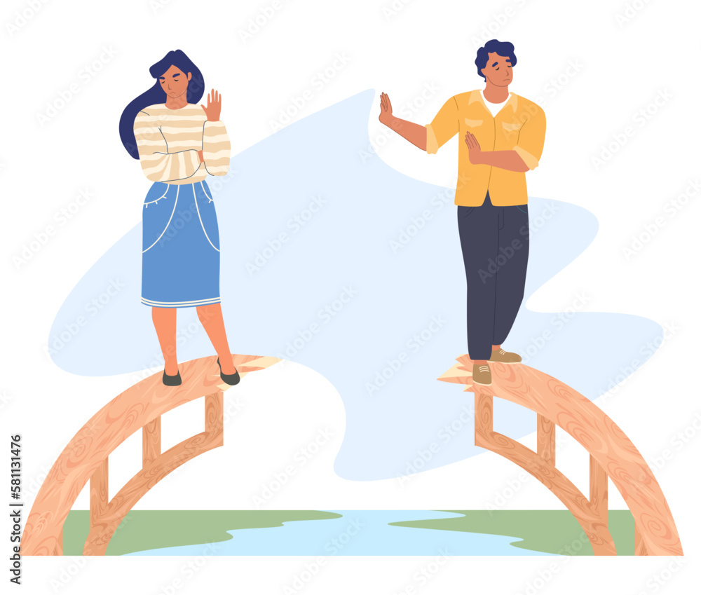 Couple quarrel vector man and woman conflicts Couple quarrel vector man and woman conflicts