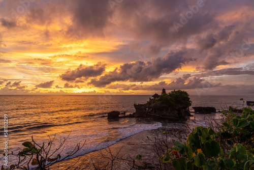 Wallpaper Mural The old temple and the sunset at Tanah Lot, Bali Torontodigital.ca
