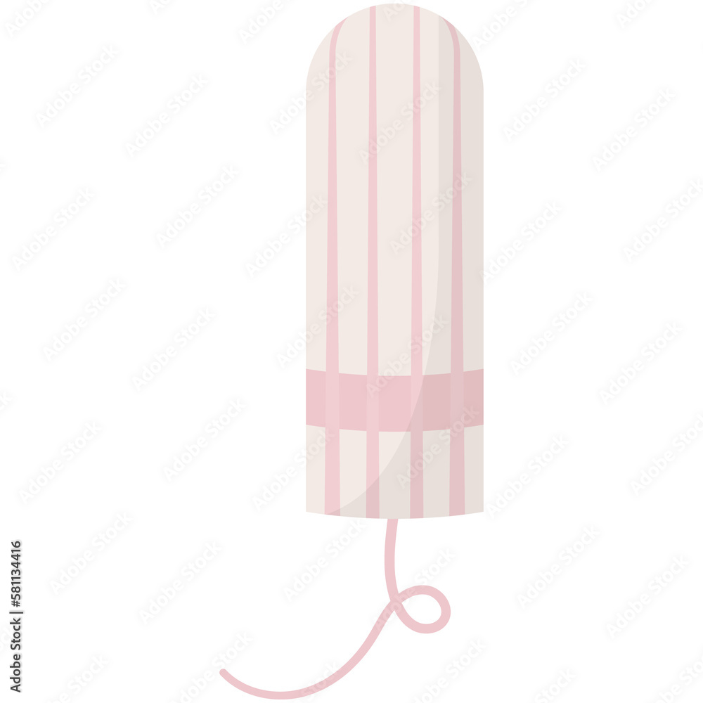 Tampon, a flat-style feminine hygiene product Tampon, a flat-style feminine hygiene product