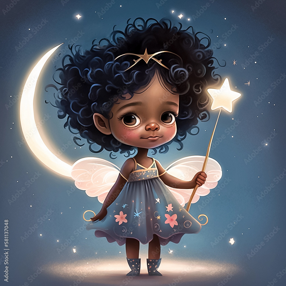 cartoon-little-african-american-fairy-with-magic-wand-and-stars