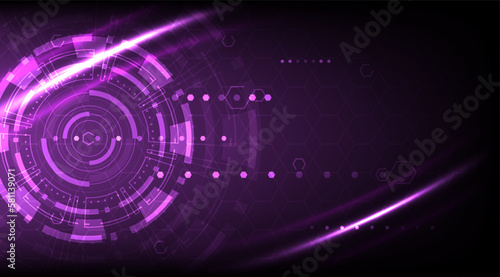 Futuristic digital technology background. Computer network algorithm banner