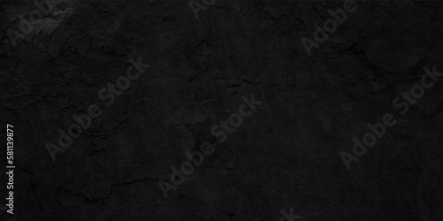 black or dark wallpaper texture for design. black grunge cement wall background