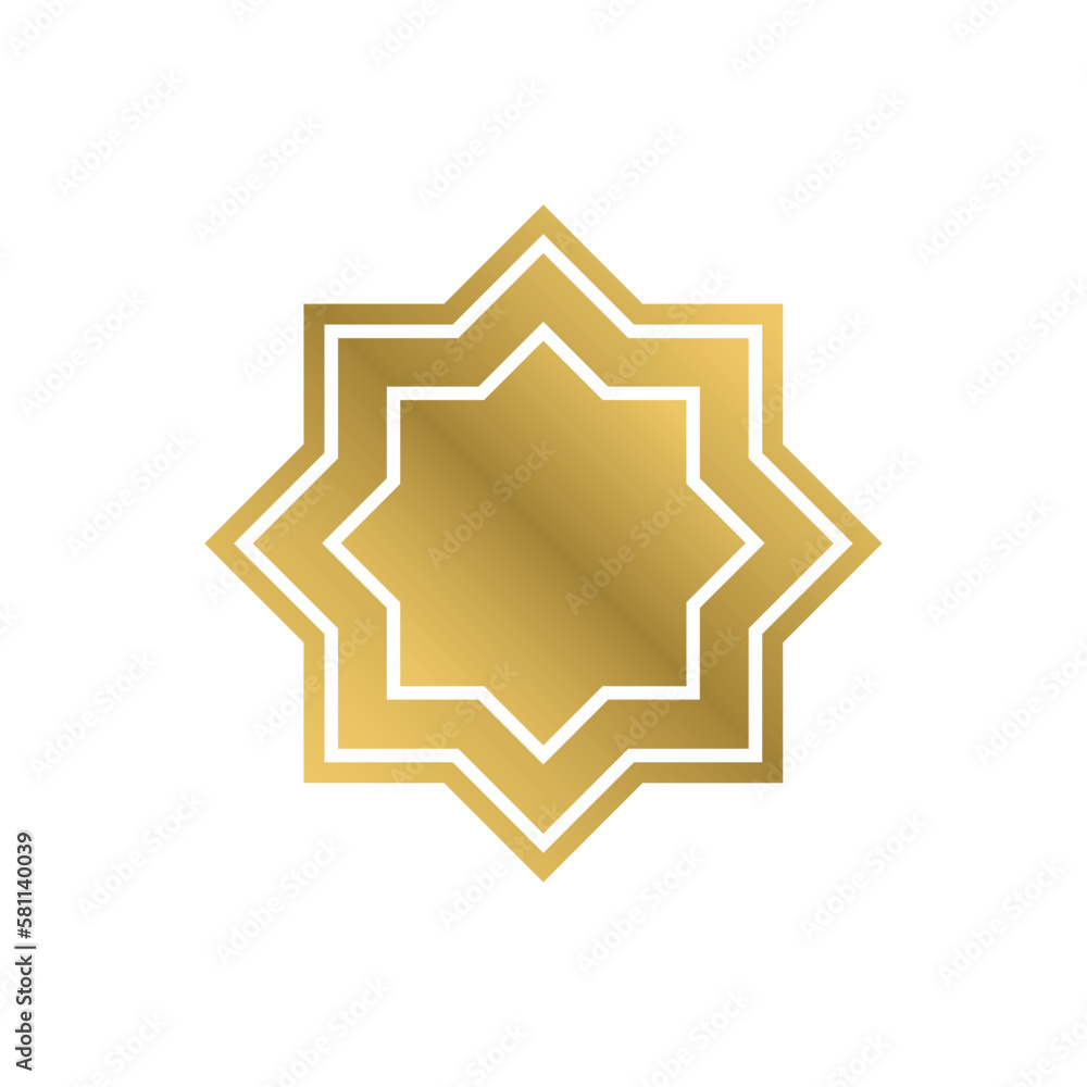 Illustration vector graphic for A sharp octagonal ramadan ornament with lines and planes is suitable for background templates, greeting cards, banners, flyers, etc.