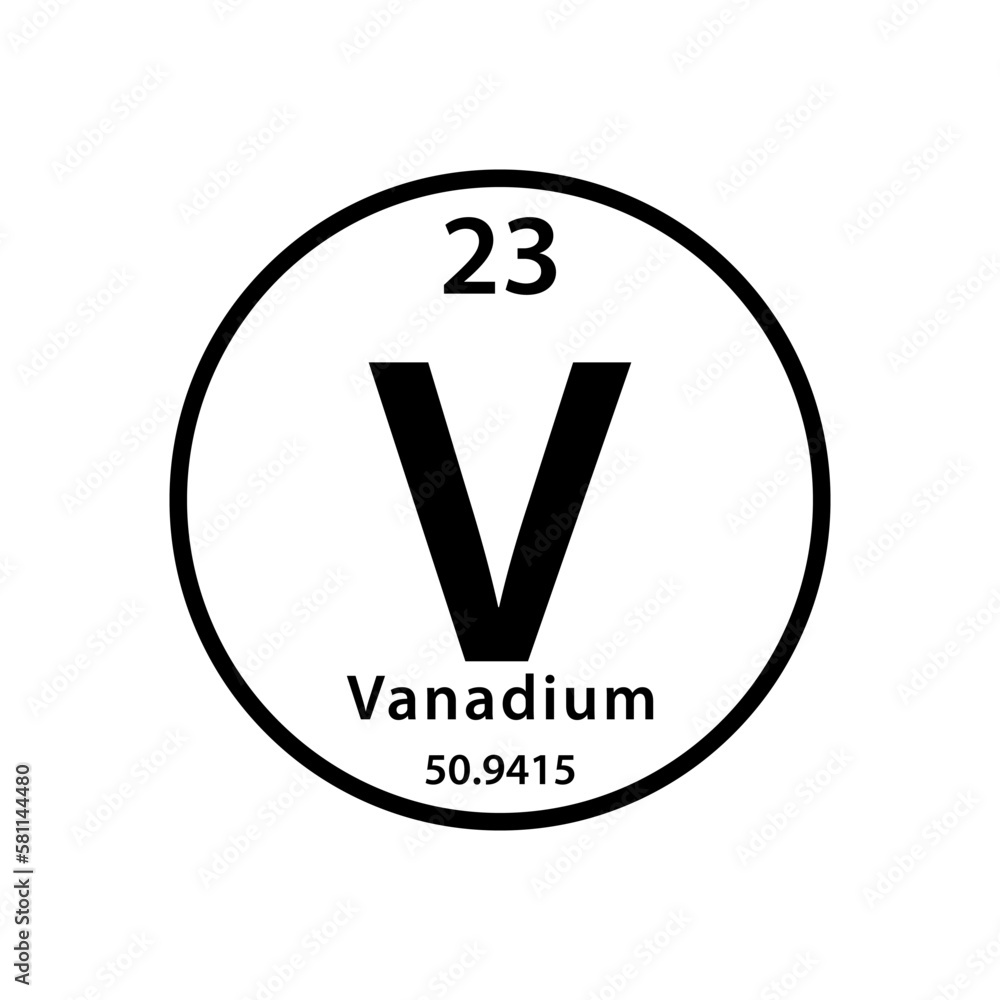vanadium element periodic table icon vector logo design template vanadium element periodic table icon vector logo design template