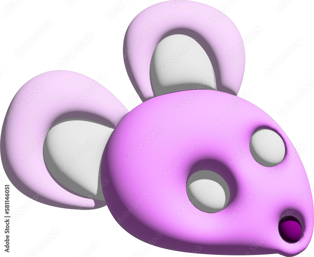 3d pink mouse 3d pink mouse