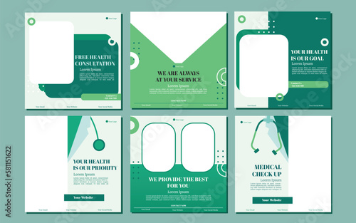 Medical Social Media Post Template, Healthcare Social Media Banner Template, Healthcare post social media banner ad, Medical and healthcare social media post template 