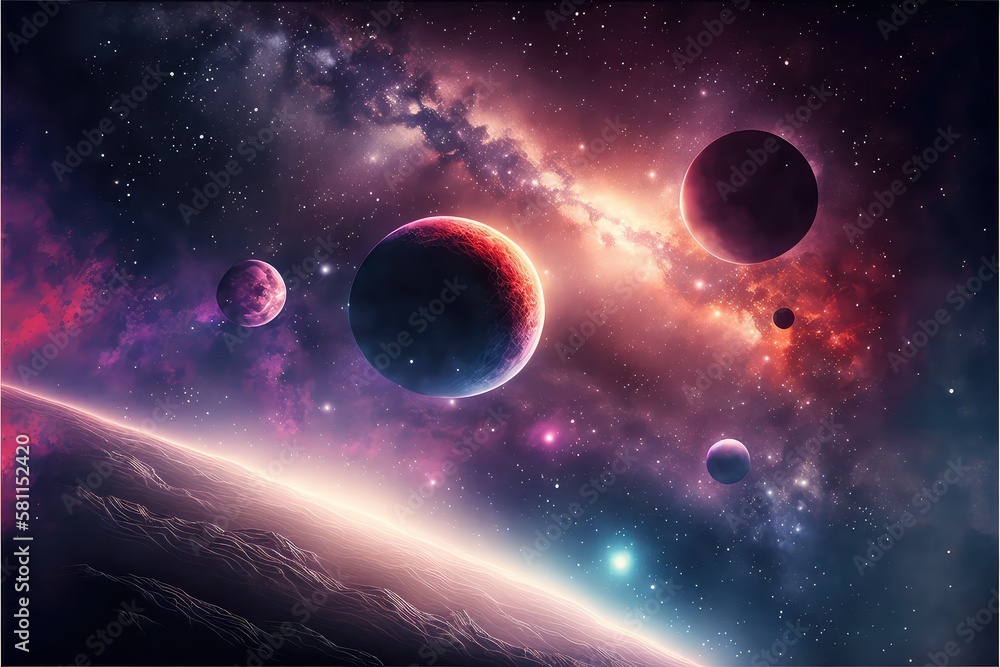 Fototapeta premium starry nights capturing the beauty of the universe sky generative ai