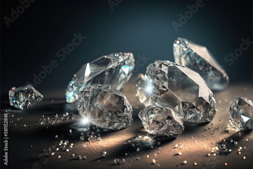 luxury and opulence with a shiny diamond background generative ai technology