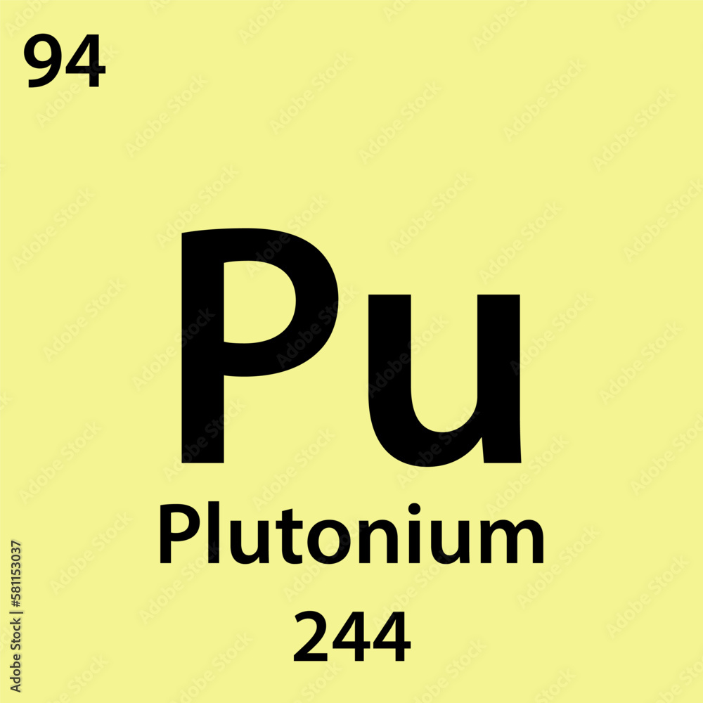Obraz premium Plutonium table periodic element icon vector logo design template