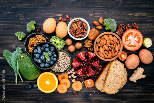 Obraz na płótnie Ingredients for the healthy foods selection