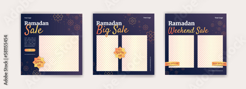 Ramadan sale promo discount banner ad template