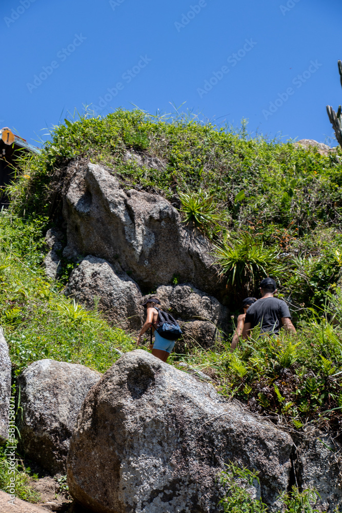 hiking in one of the hardest hill in brazil