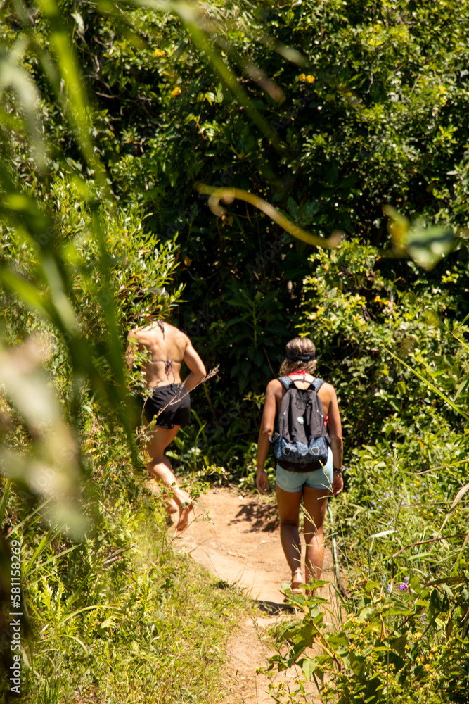 hiking in one of the hardest hill in brazil