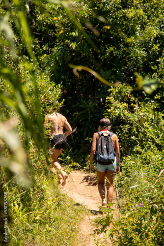 Obraz na płótnie hiking in one of the hardest hill in brazil w salonie