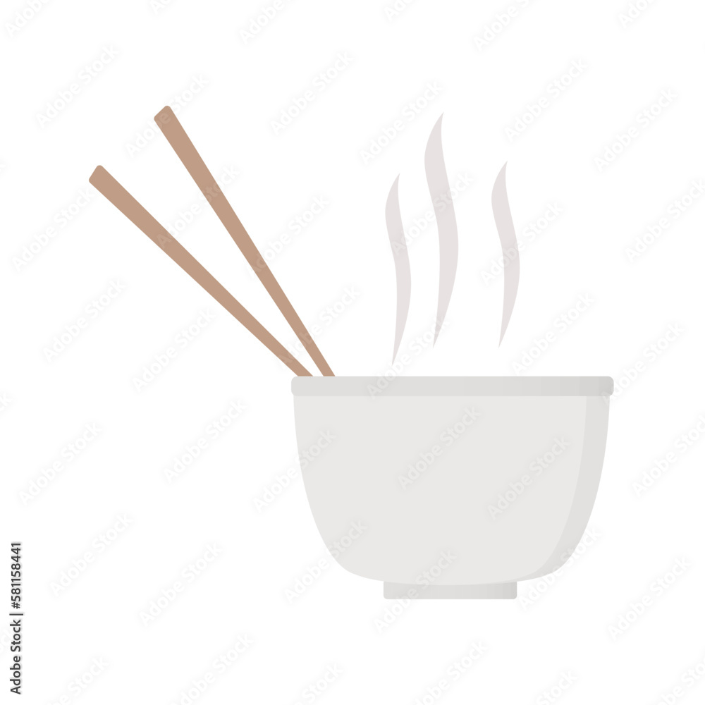 chopsticks and bowl, food illustration, eps 10 chopsticks and bowl, food illustration, eps 10