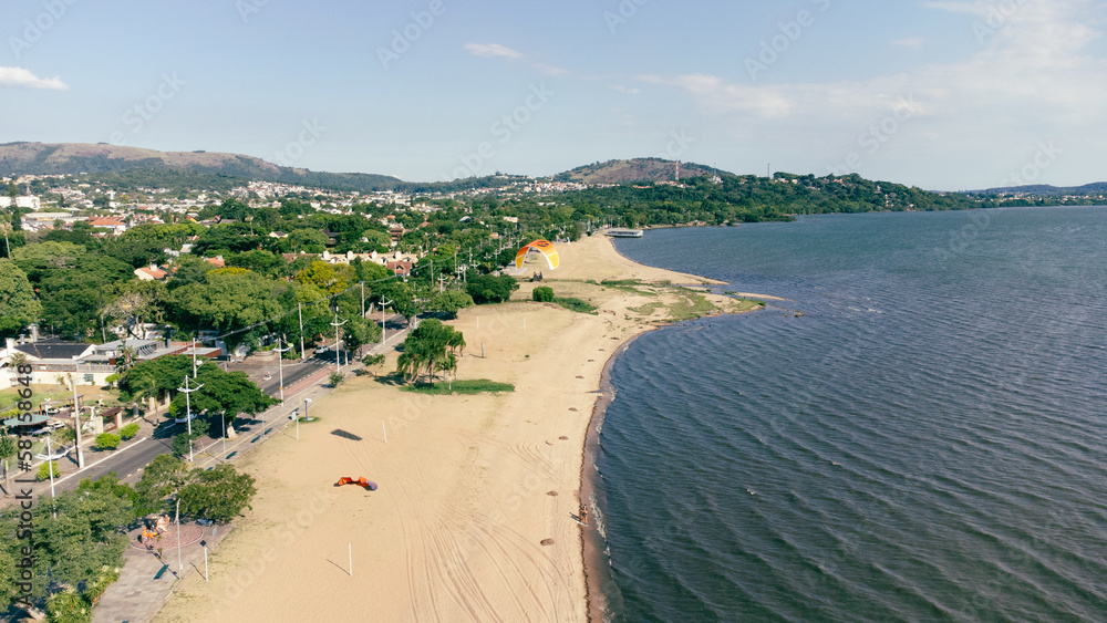 kitesurfing at the beach in brazil