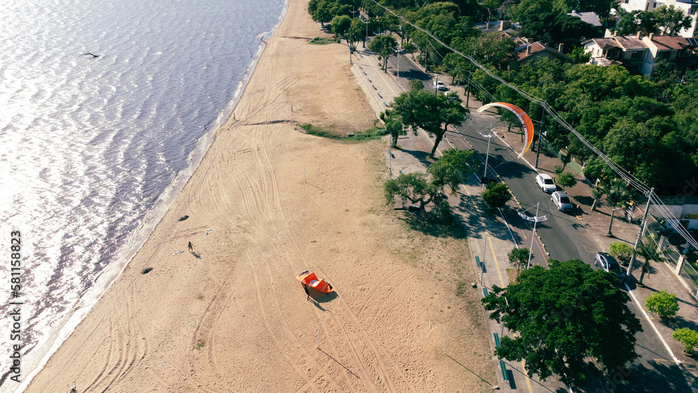 kitesurfing at the beach in brazil