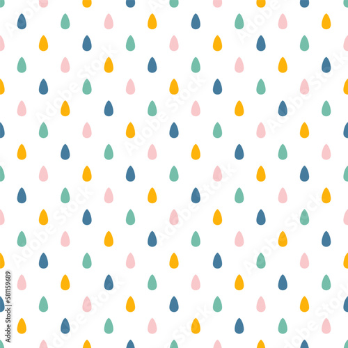 Wallpaper Mural Seamless pattern with colorful raindrops Torontodigital.ca